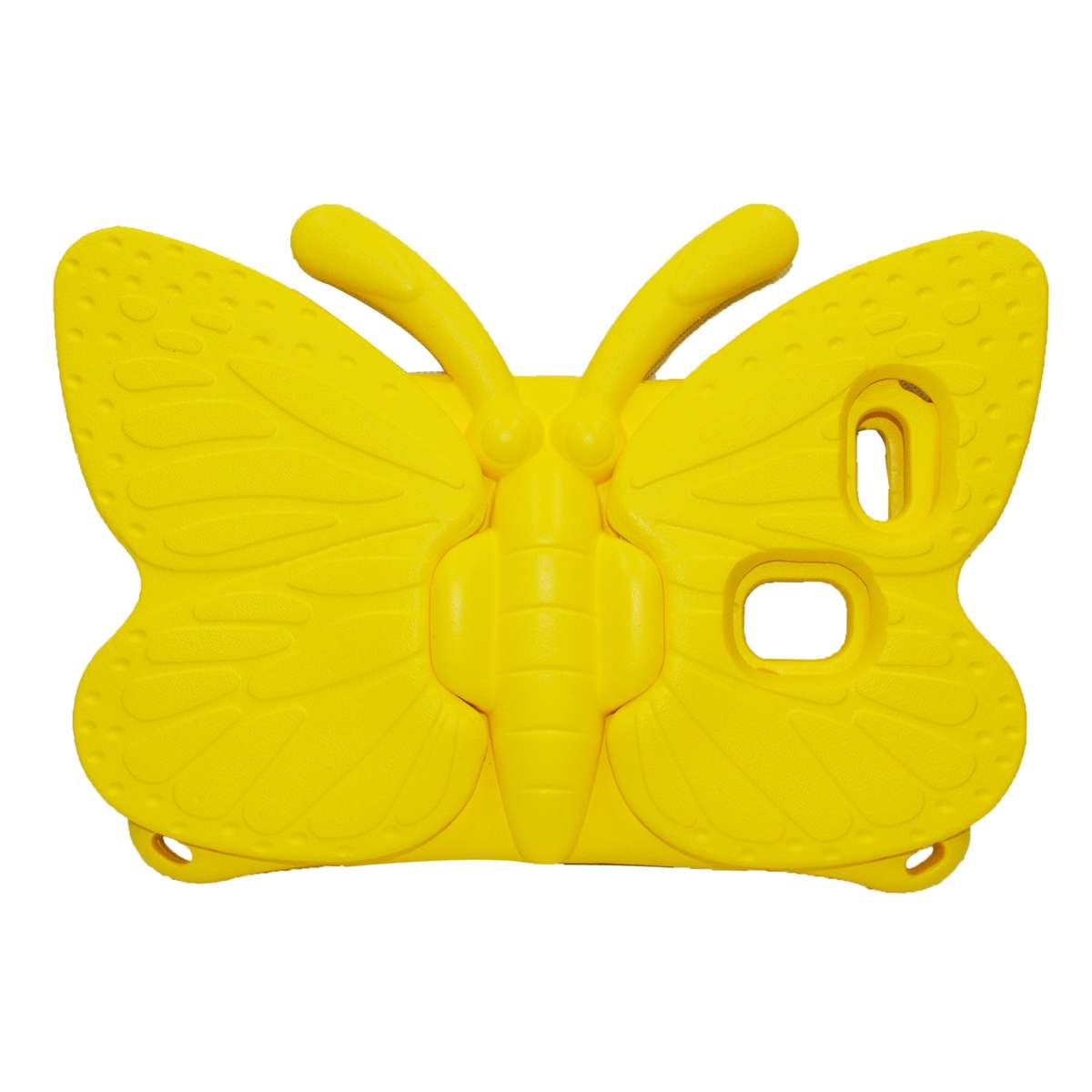 For Samsung Galaxy Tab A11 / A9 Butterfly Bracket Kids EVA Shockproof Tablet Case(Yellow)