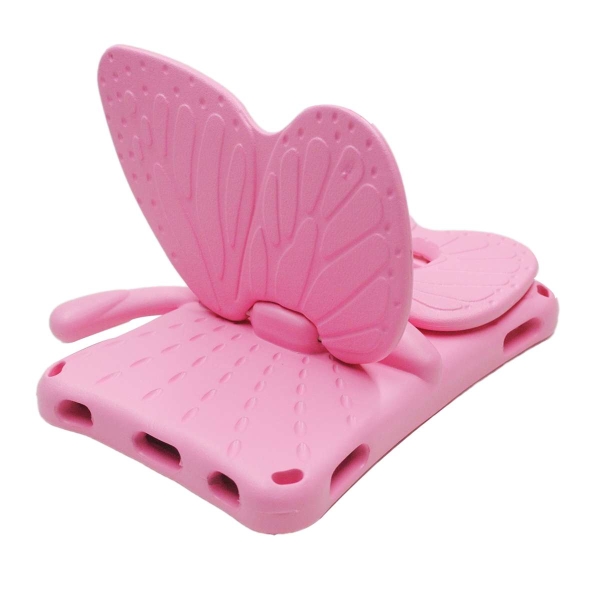 For Samsung Galaxy Tab A11 / A9 Butterfly Bracket Kids EVA Shockproof Tablet Case(Pink)
