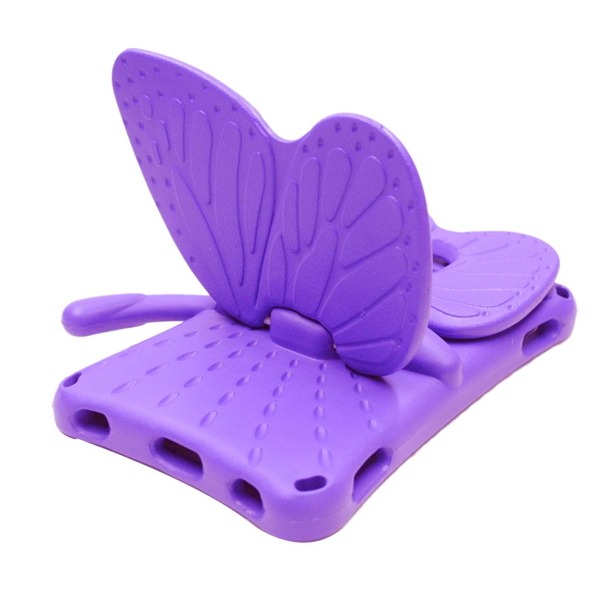 For Samsung Galaxy Tab A11 / A9 Butterfly Bracket Kids EVA Shockproof Tablet Case(Purple)