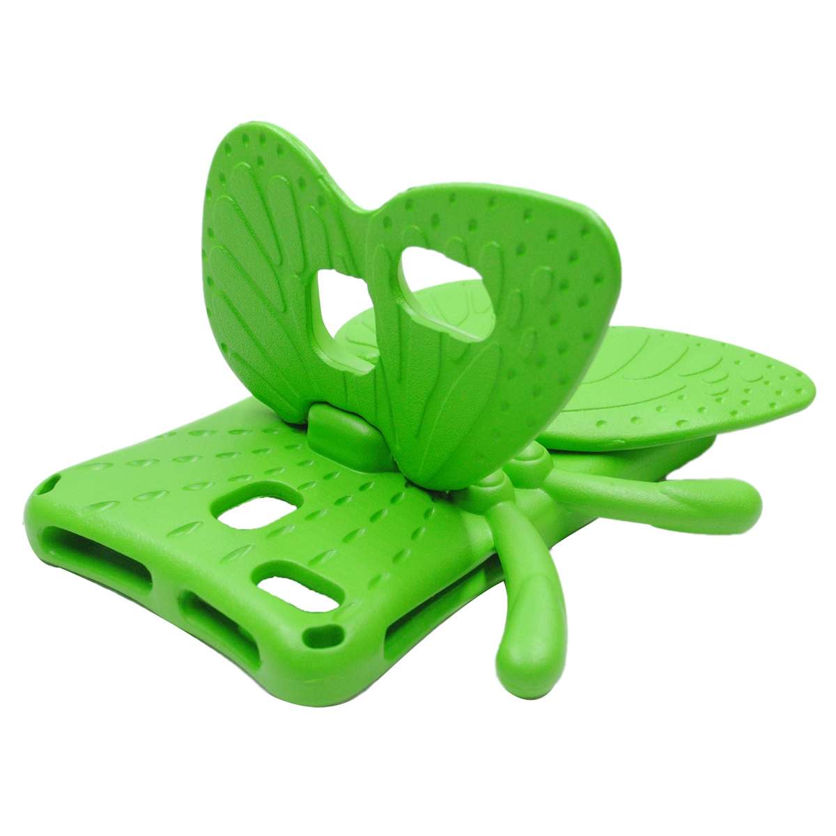 For Samsung Galaxy Tab A11 / A9 Butterfly Bracket Kids EVA Shockproof Tablet Case(Green)