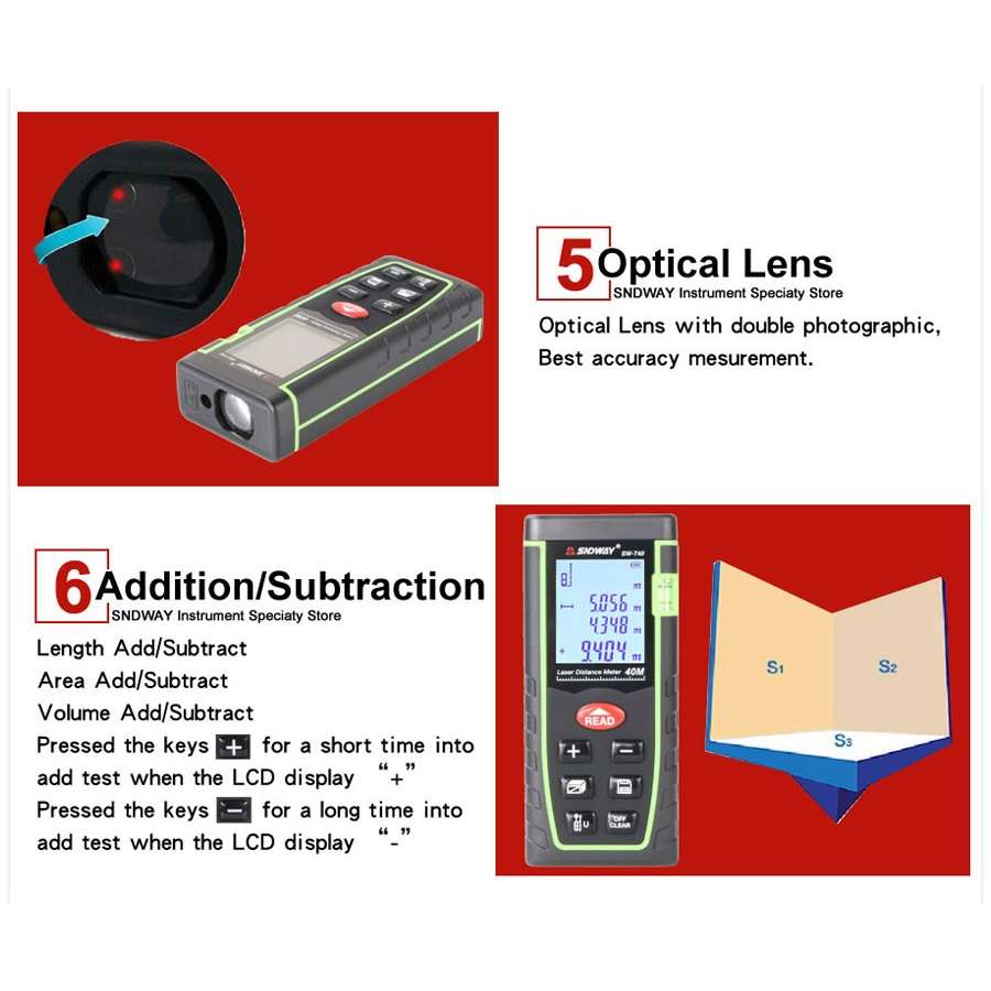 SNDWAY Range Finder Laser Handheld Range Finder SW-T60