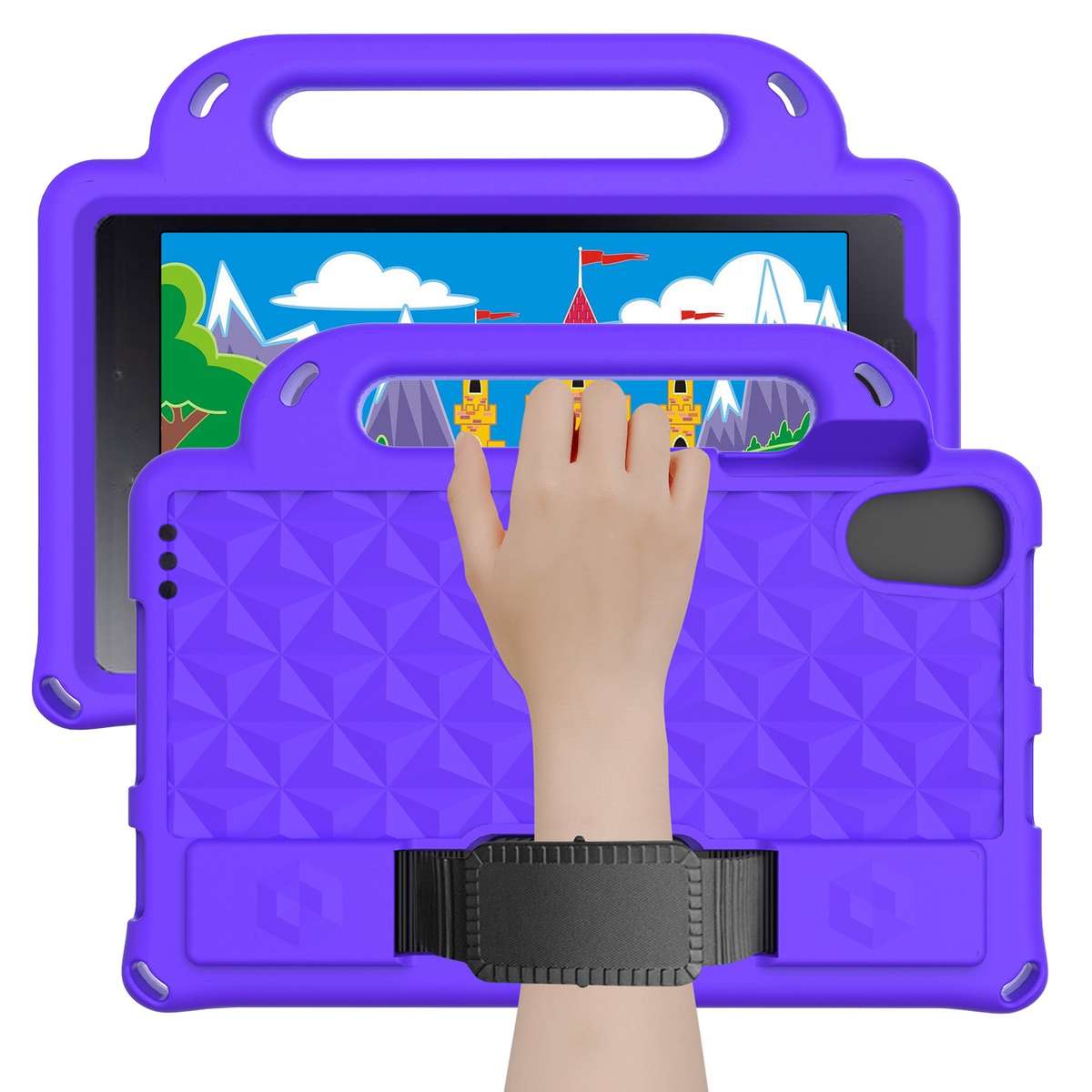 For Samsung Galaxy Tab A11 / A9 Diamond Series EVA Shockproof Sleeve Tablet Case(Purple)