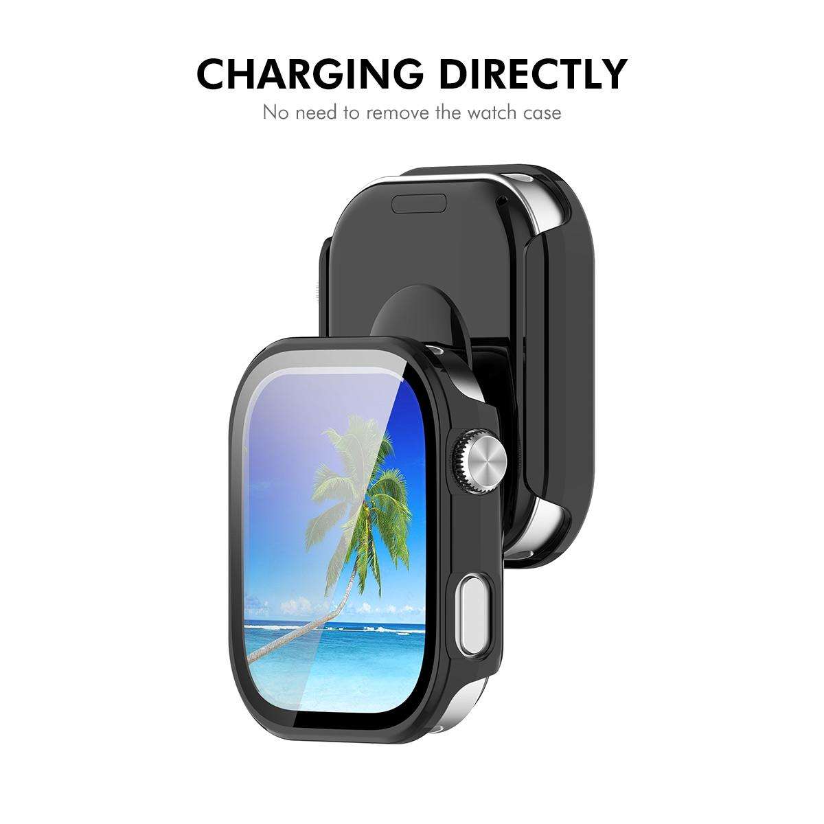 For Redmi Watch 6 ENKAY Hat-Prince Full Coverage Tempered Glass Film Integrated PC Wat ... (Black)