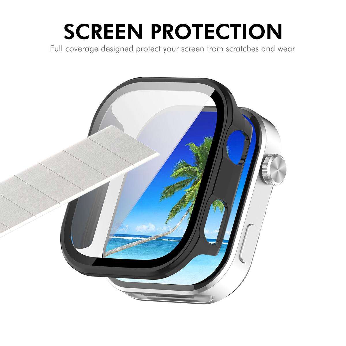 For Redmi Watch 6 ENKAY Hat-Prince Full Coverage Tempered Glass Film Integrated PC Wat ... (Black)