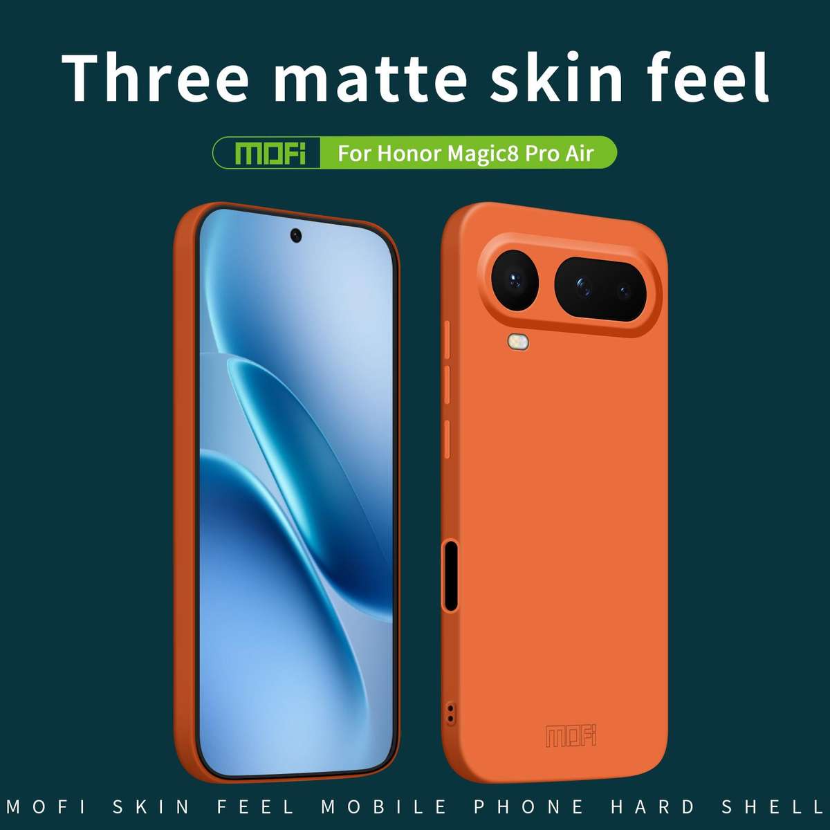 For Honor Magic8 Pro Air MOFI Qin Series Skin Feel All-inclusive PC Phone Case(Blue)