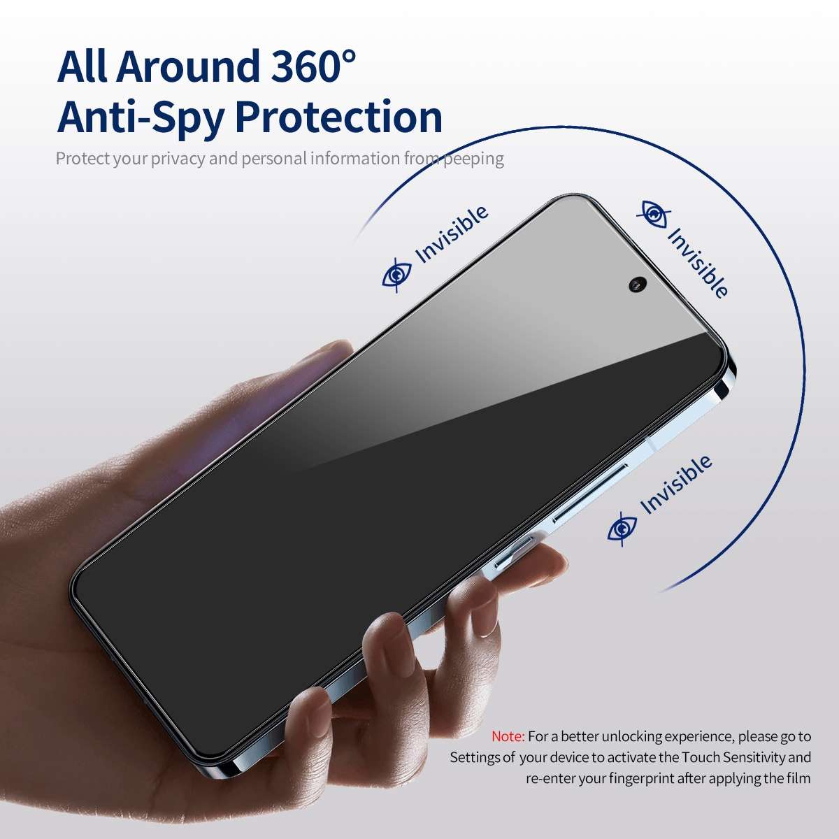 For iPhone 14 Pro Max 5pcs ENKAY Hat-Prince 360 Degree Anti-peeping Privacy Full Screen Tempered G