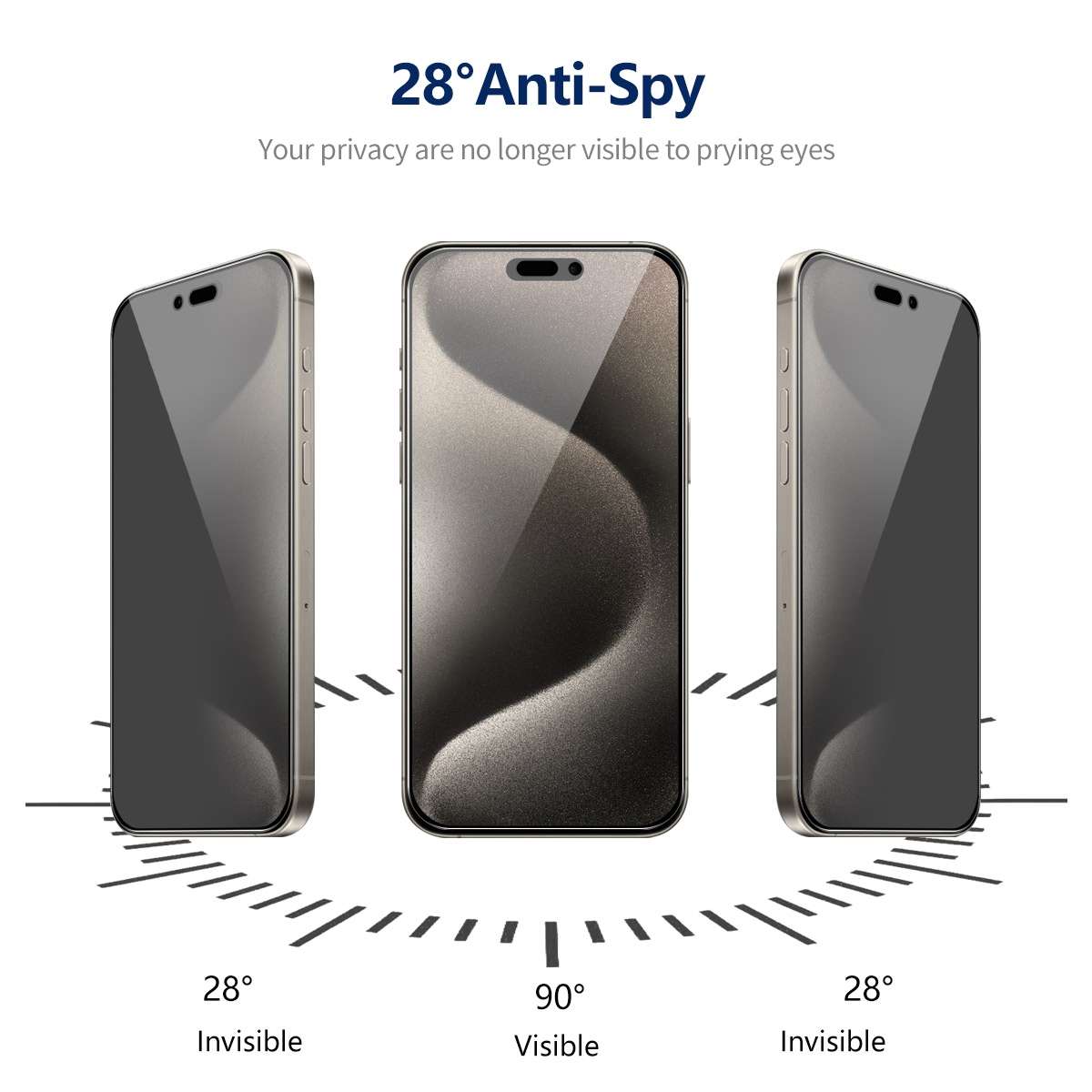 For iPhone 14 Pro Max 5pcs ENKAY Hat-Prince 360 Degree Anti-peeping Privacy Full Screen Tempered G
