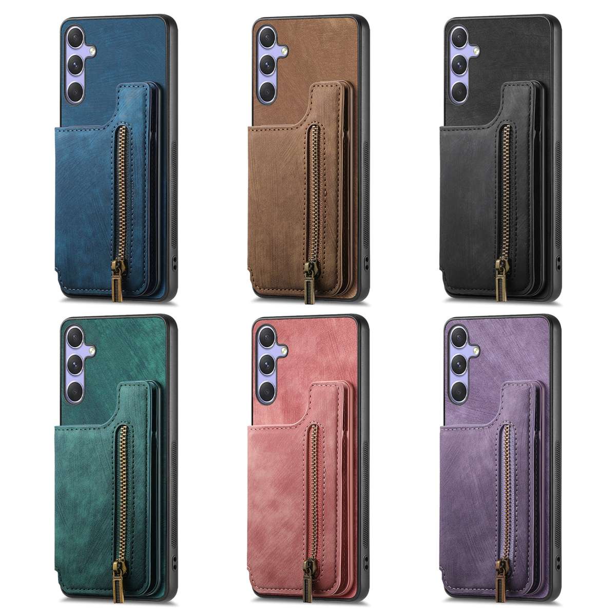 For Samsung Galaxy S25 5G Retro Leather Zipper Wallet Back Phone Case(Black)