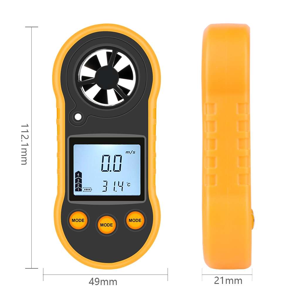 RZ818 Digital Anemometer Handheld Wind Speed And Temperature Measuring Instrument