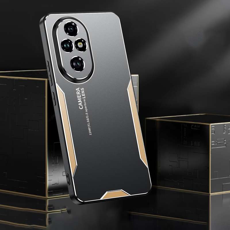 For Honor 200 Pro Blade Series TPU Hybrid Metal Phone Case(Silve)
