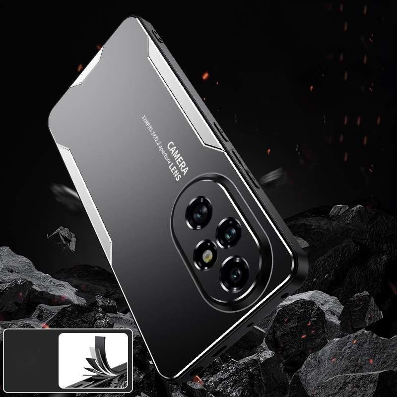 For Honor 200 Pro Blade Series TPU Hybrid Metal Phone Case(Silve)