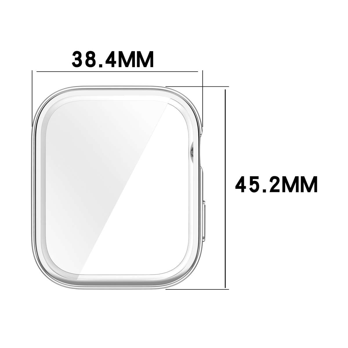 For Huawei Watch Fit 3 Full Coverage TPU Electroplated Watch Protective Case(Transparent)