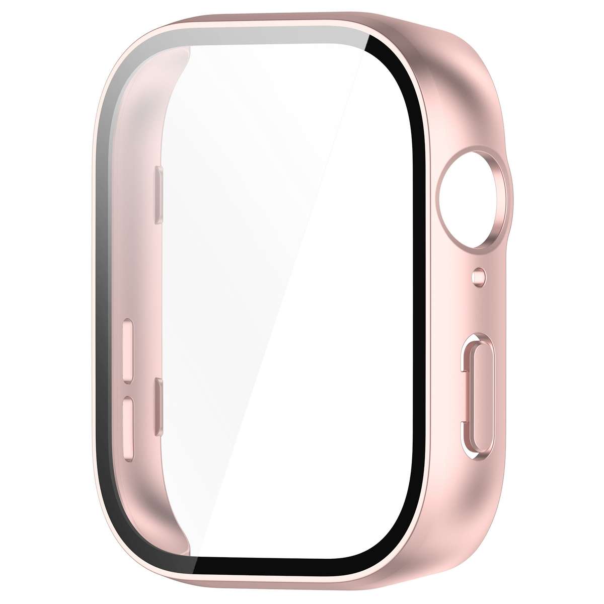 For Huawei Watch Fit 3 PC + Tempered Film Integrated Watch Protective Case(Matte Pink)