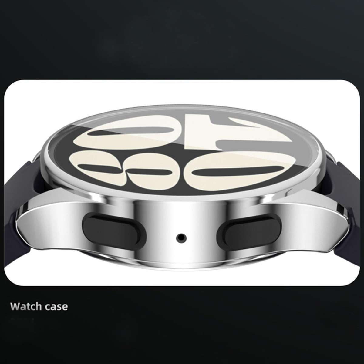 For Samsung Galaxy Watch 7 44mm Full Coverage TPU Electroplated Watch Protective Case(Black)