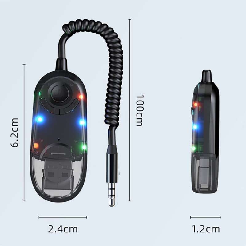 W9 Car Bluetooth Music Receiver USB Bluetooth 5.3 Adapter Wireless Audio Receiver