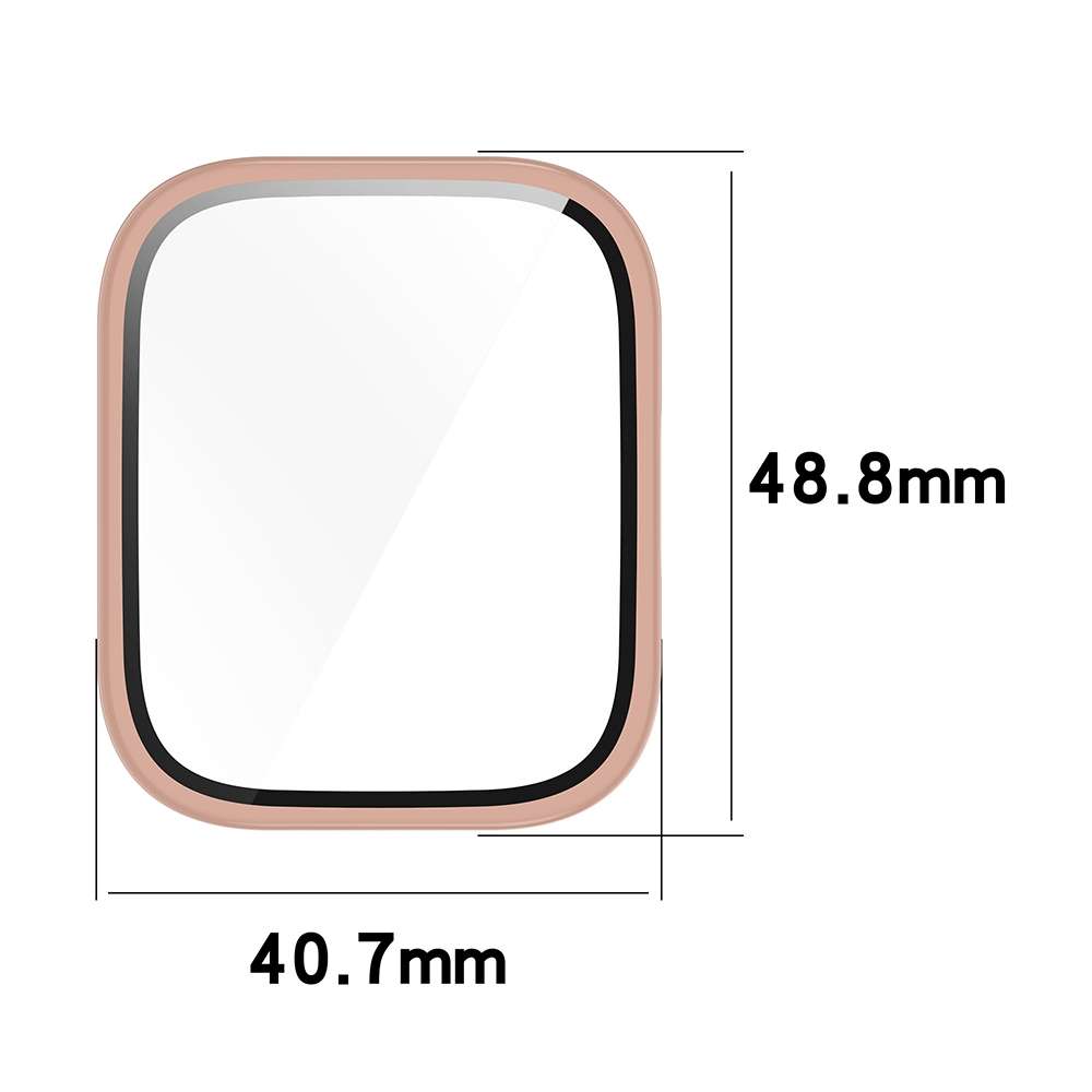 For Amazfit bip5 Unity PC + Tempered Glass Film Integrated Watch Protectiv ... (Transparent White)