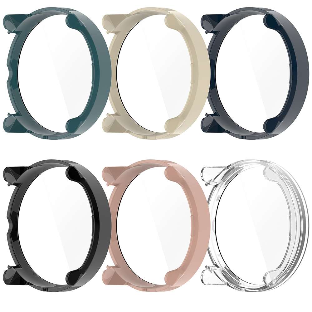 For Suunto Race PC + Tempered Glass Film Integrated Watch Protective Case(Black)