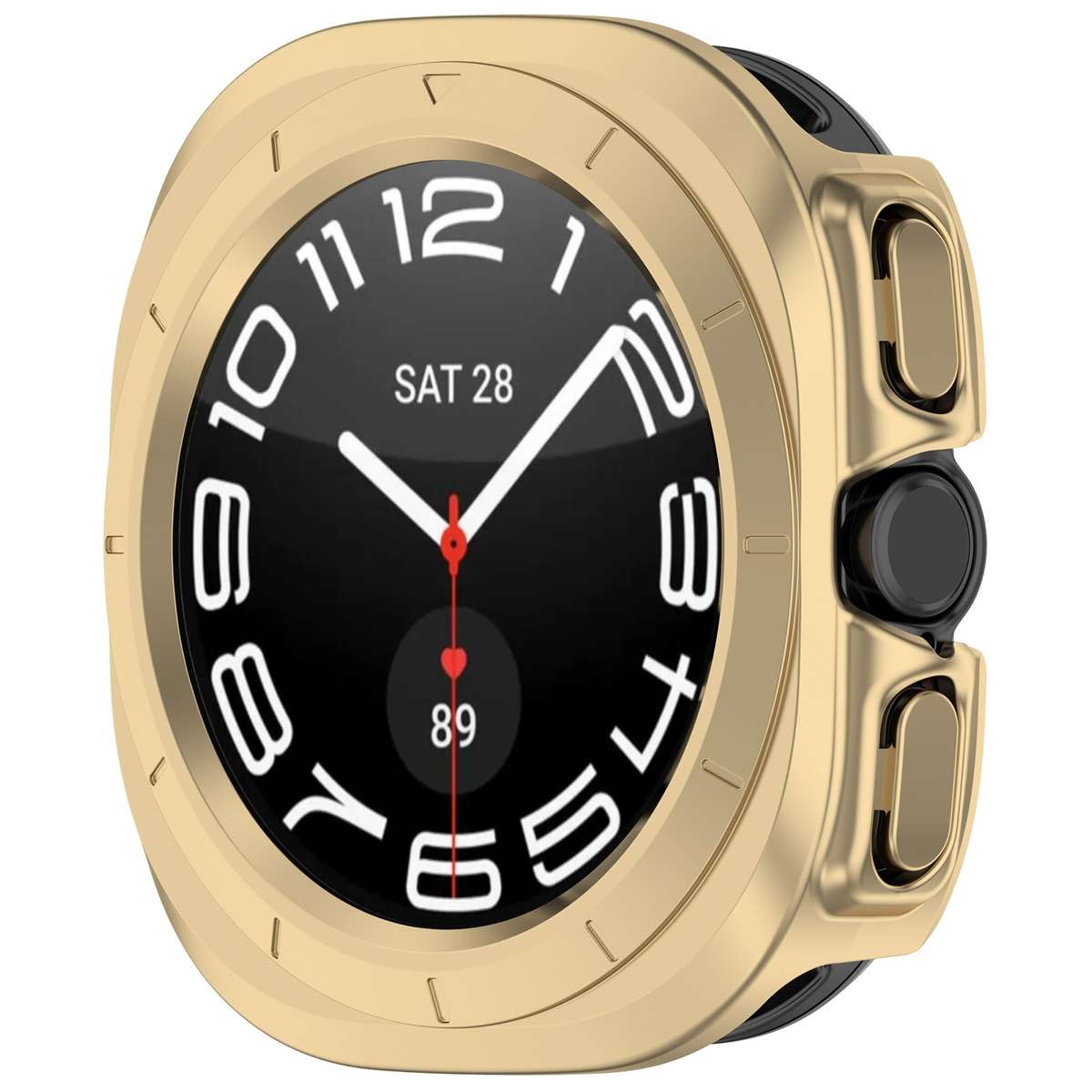 For Samsung Galaxy Watch Ultra 47mm / Ultra 2025 Half Coverage Hollowed PC Watch P ... (Champagne)