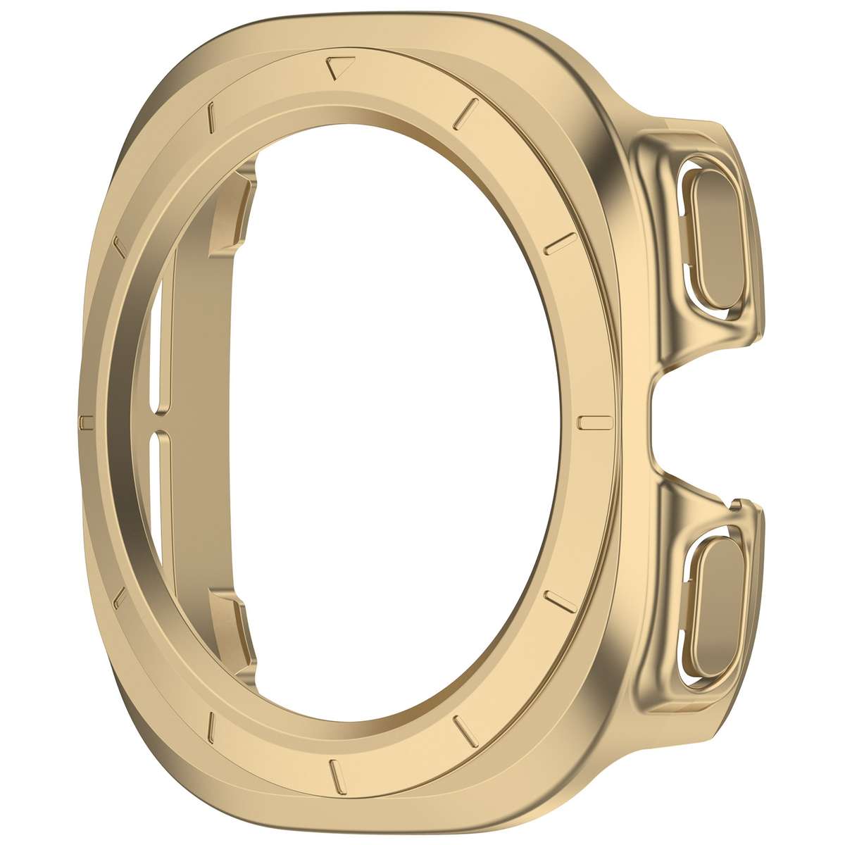 For Samsung Galaxy Watch Ultra 47mm / Ultra 2025 Half Coverage Hollowed PC Watch P ... (Champagne)