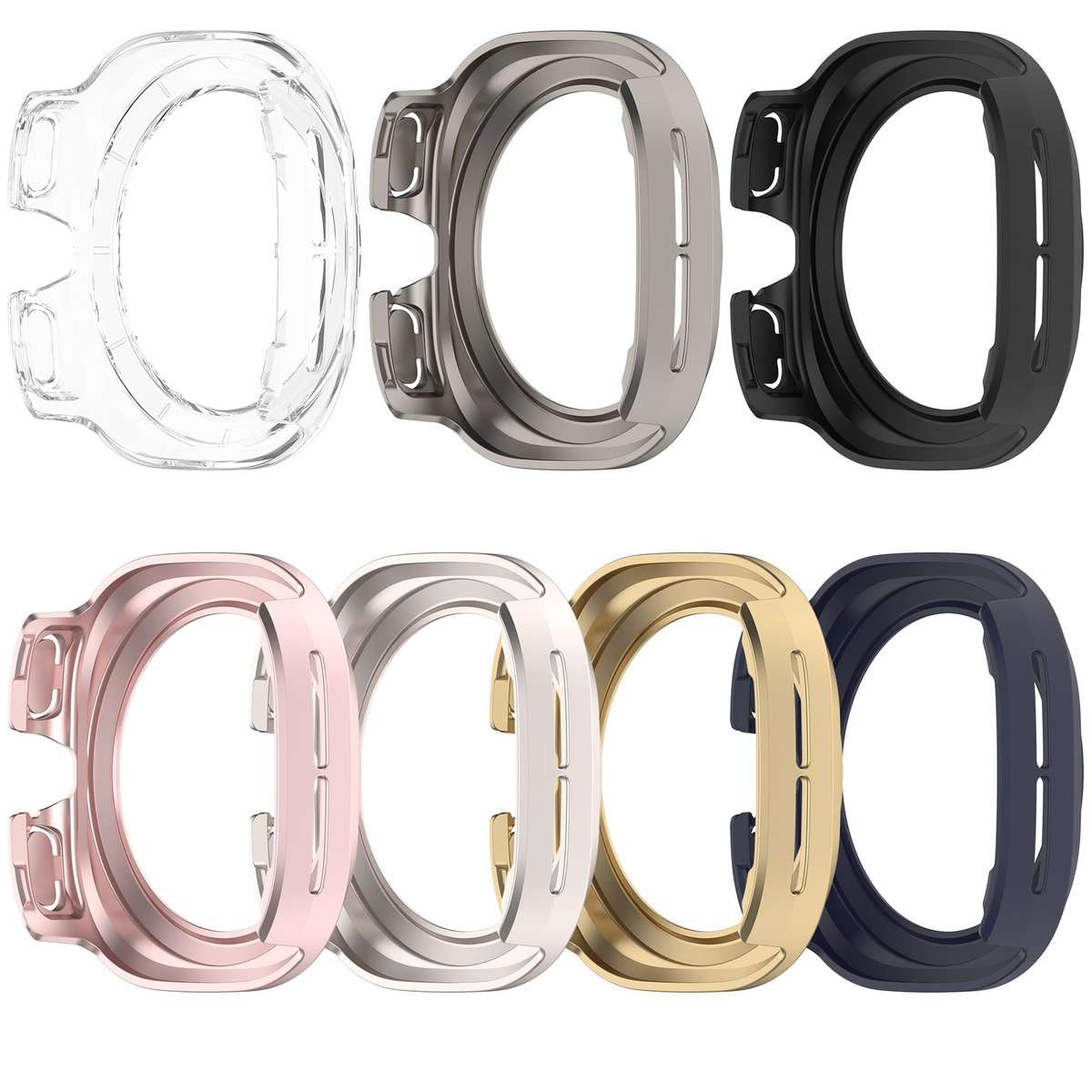 For Samsung Galaxy Watch Ultra 47mm / Ultra 2025 Half Coverage Hollowed PC Watch P ... (Champagne)