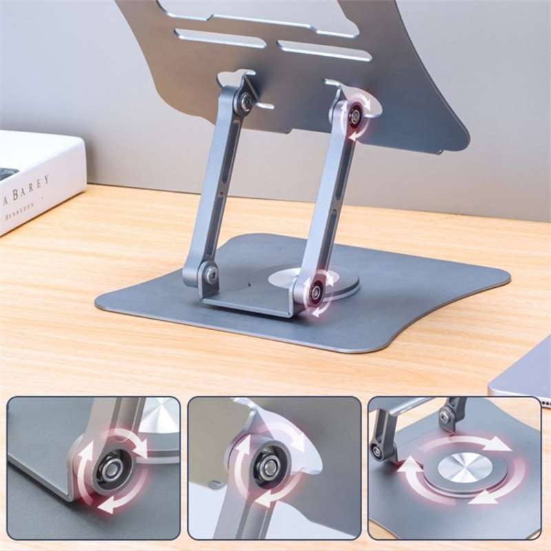 G69 Heat Dissipation Rotatable Notebook Desktop Stand Aluminum Alloy Foldable Laptop Bracket(Black)