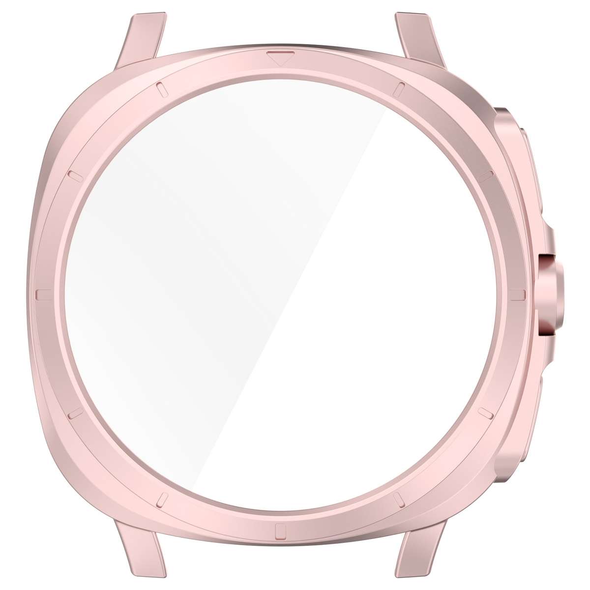For Sansung Galaxy Watch 7 40mm PC + Tempered Film Integrated Watch Protective Case(Pink)