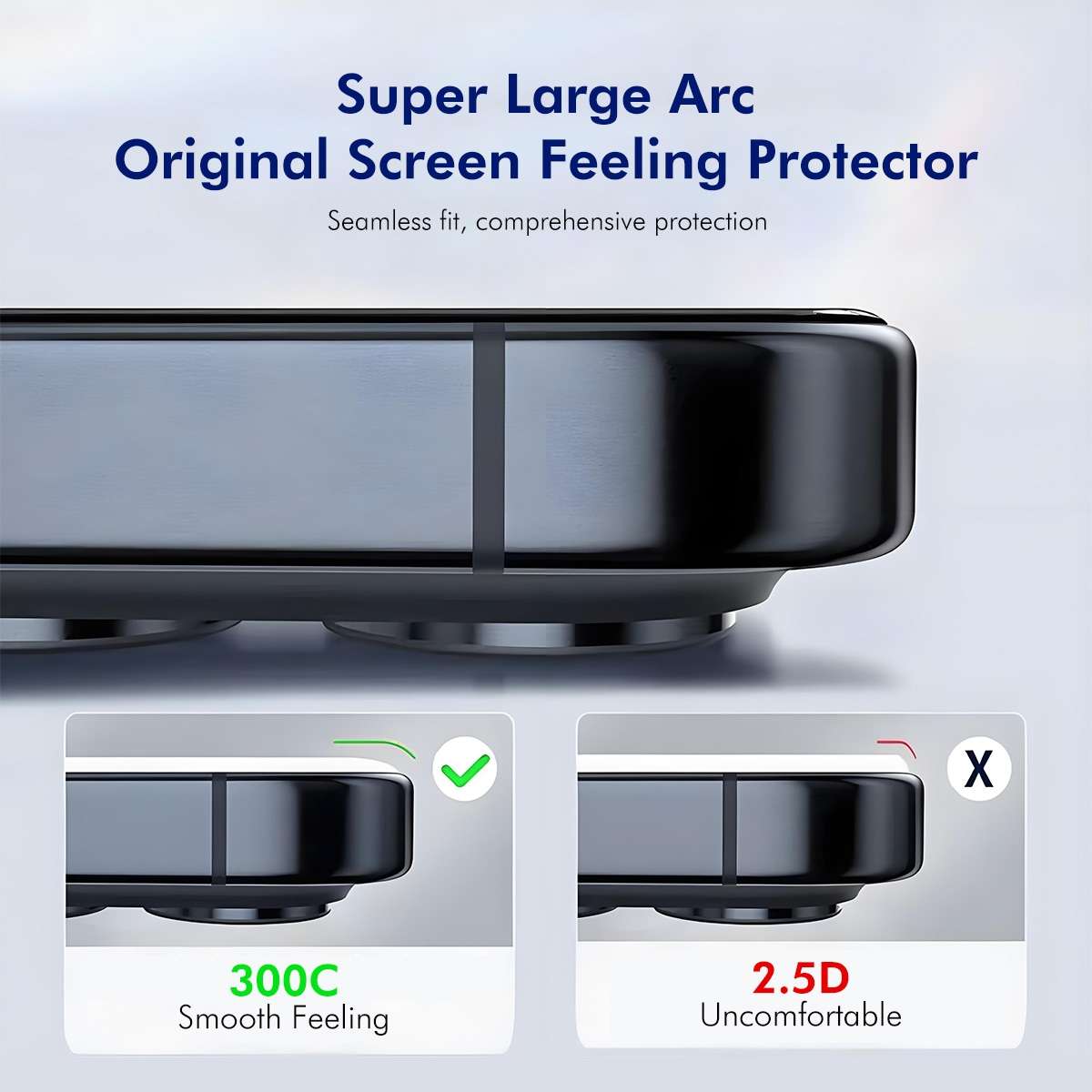 For iPhone 14 Pro ENKAY 300C Super Large Arc Full Coverage High Aluminum-silicon Tempered Glass Fi