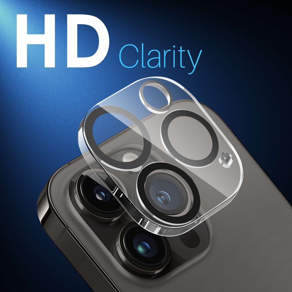 For iPhone 14 Pro / 14 Pro Max NORTHJO Camera Lens Protector 3D Night Shot Tempered Gl ... (Black)