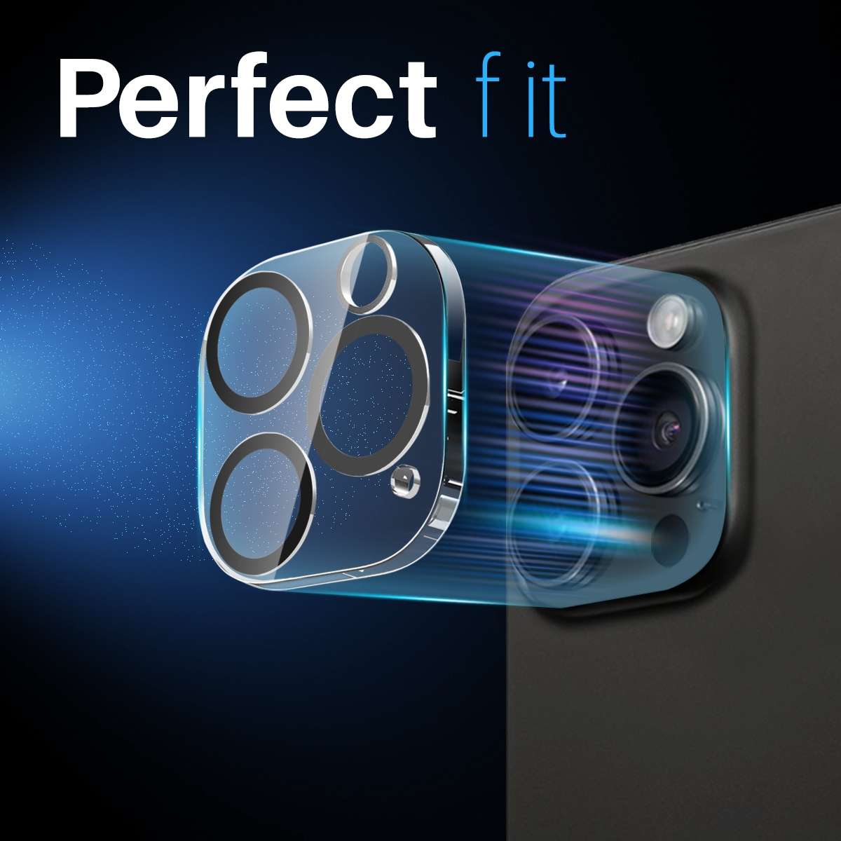 For iPhone 14 Pro / 14 Pro Max NORTHJO Camera Lens Protector 3D Night Shot Tempered Gl ... (Black)