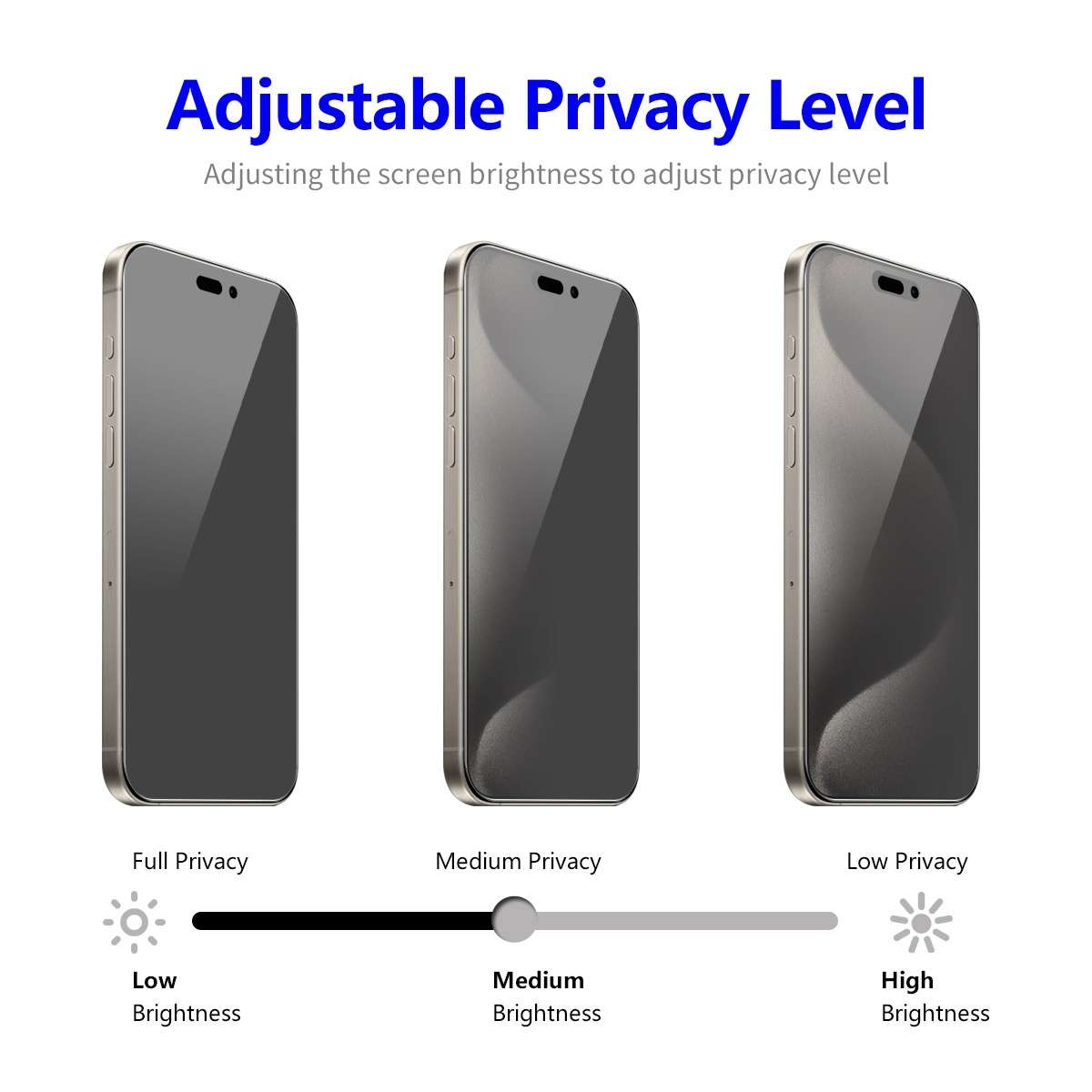 For iPhone 15 Pro 2pcs ENKAY Hat-Prince 28 Degree Anti-peeping Privacy Tempered Glass Film