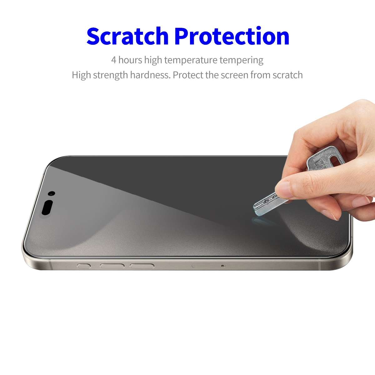 For iPhone 15 Pro 2pcs ENKAY Hat-Prince 28 Degree Anti-peeping Privacy Tempered Glass Film