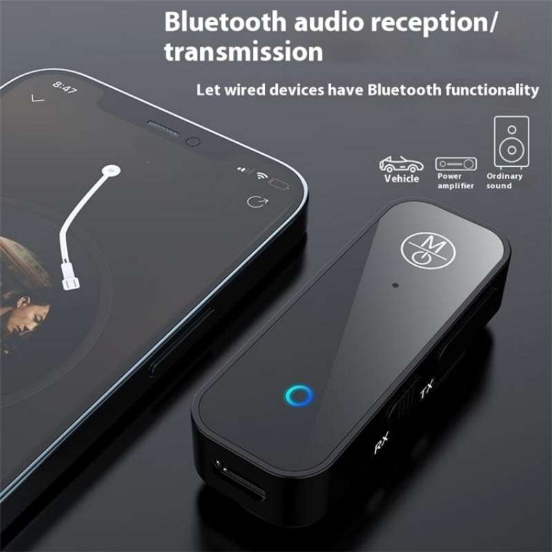B28 2-In-1 Audio Adapter AUX Connector Bluetooth 5.1 Transmitter Receiver