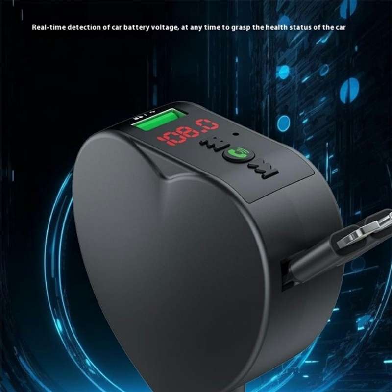 Y2 With Type-C Retractable Cables Car Bluetooth MP3 Player Hands-Free Call Adapter