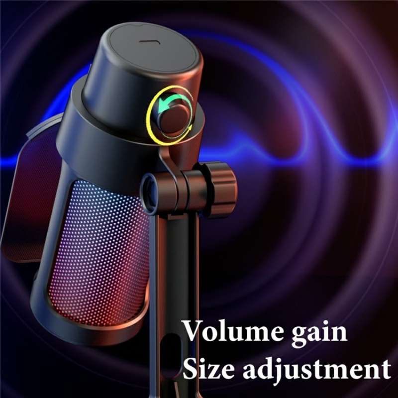 M8 Professional Desktop Condenser Microphone With RGB Light