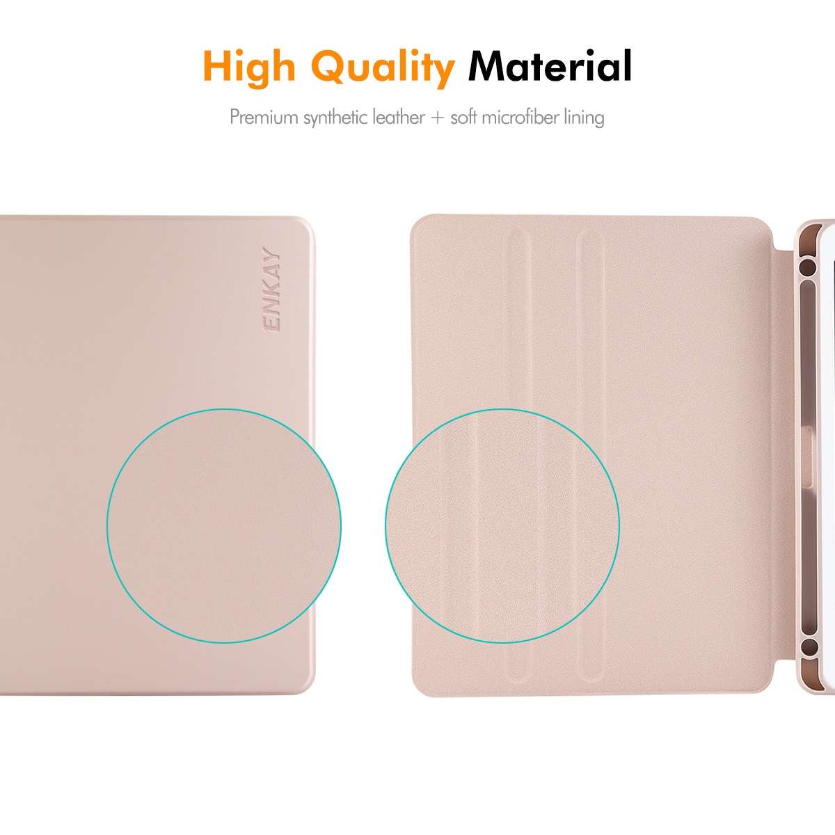 For iPad Air / Air 2 / 9.7 2017 / 2018 ENKAY 360 Rotation TPU Leather Smart Tablet Case ... (Pink)