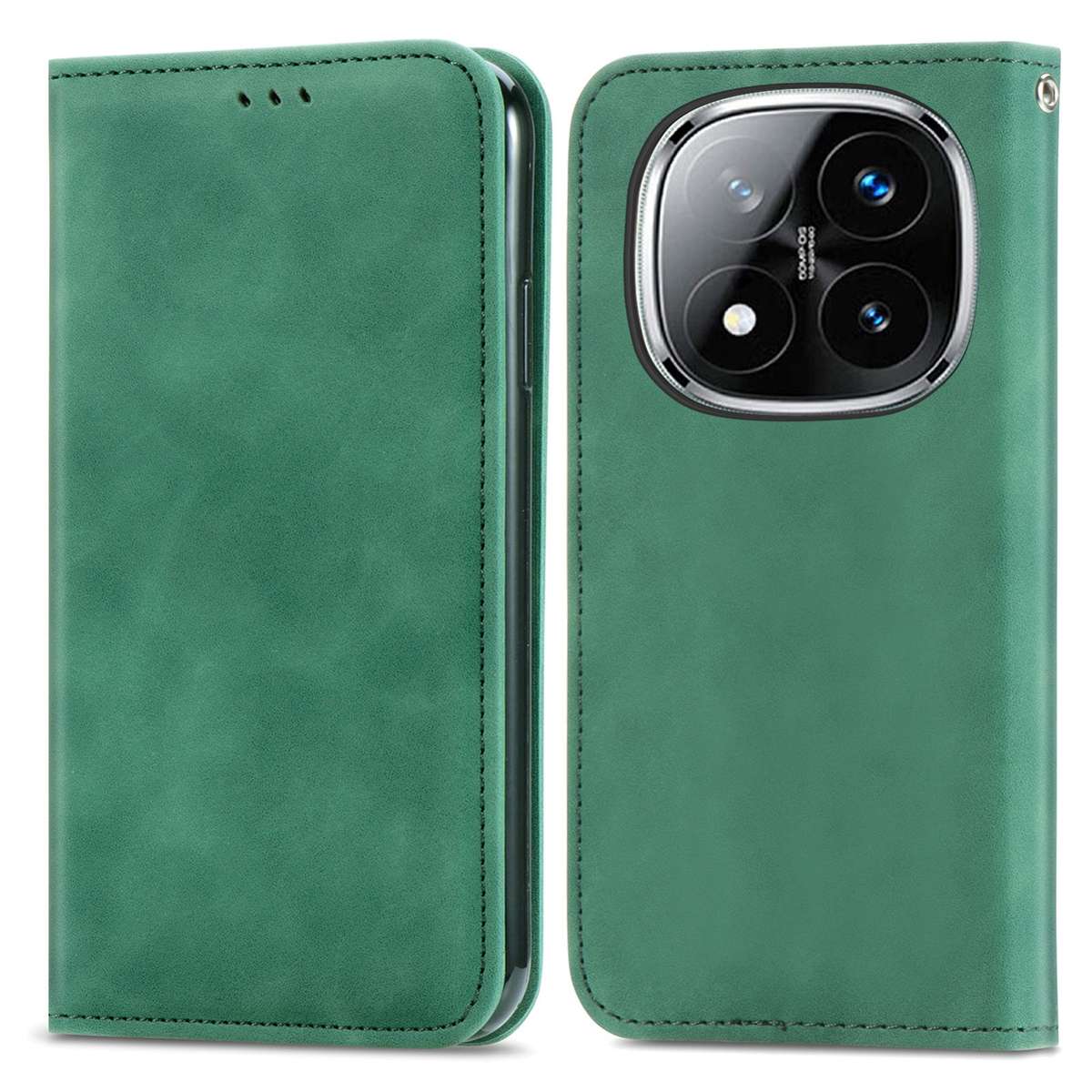 For Xiaomi Redmi Note 14 Pro+ 5G Retro Skin Feel Magnetic Flip Leather Phone Case(Green)