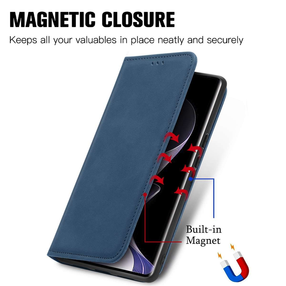 For Xiaomi Redmi Note 14 Pro+ 5G Retro Skin Feel Magnetic Flip Leather Phone Case(Blue)