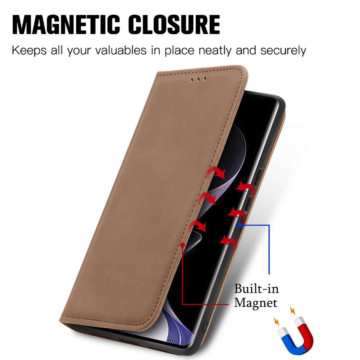 For Xiaomi Redmi Note 14 Pro+ 5G Retro Skin Feel Magnetic Flip Leather Phone Case(Brown)
