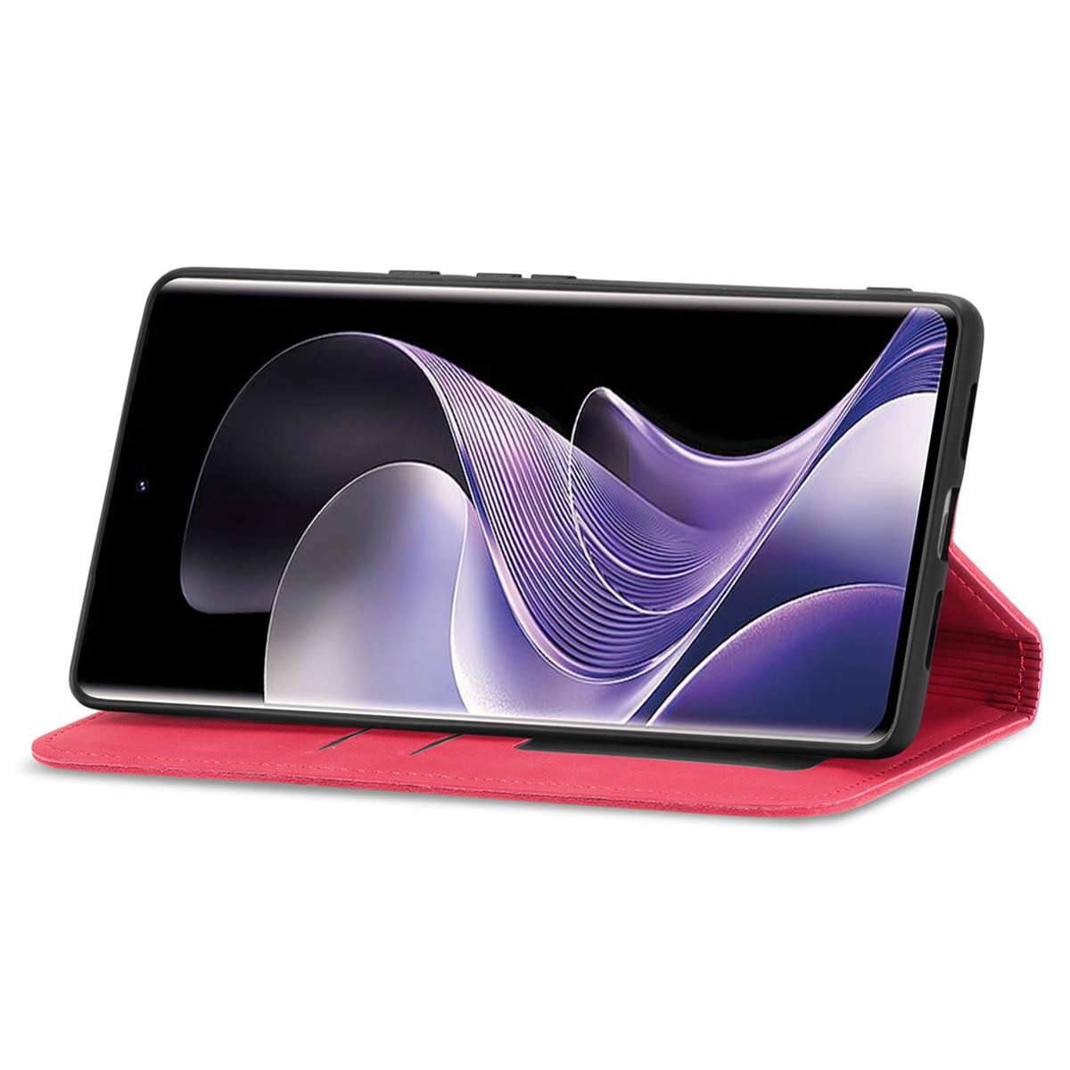 For Xiaomi Redmi Note 14 Pro+ 5G Retro Skin Feel Magnetic Flip Leather Phone Case(Red)