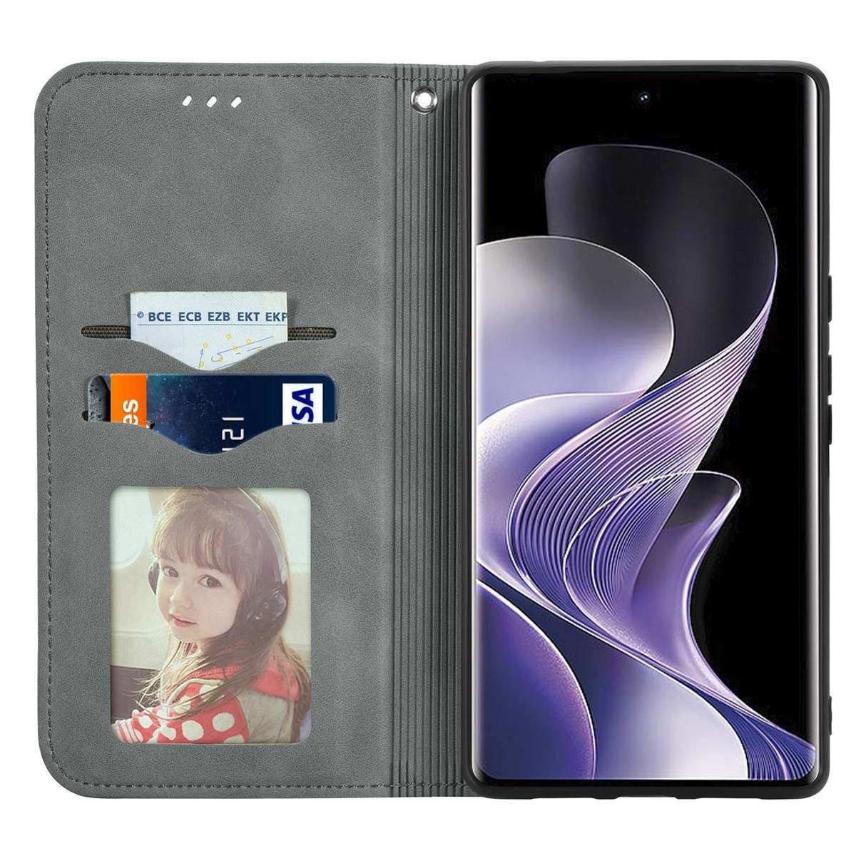 For Xiaomi Redmi Note 14 Pro+ 5G Retro Skin Feel Magnetic Flip Leather Phone Case(Gray)