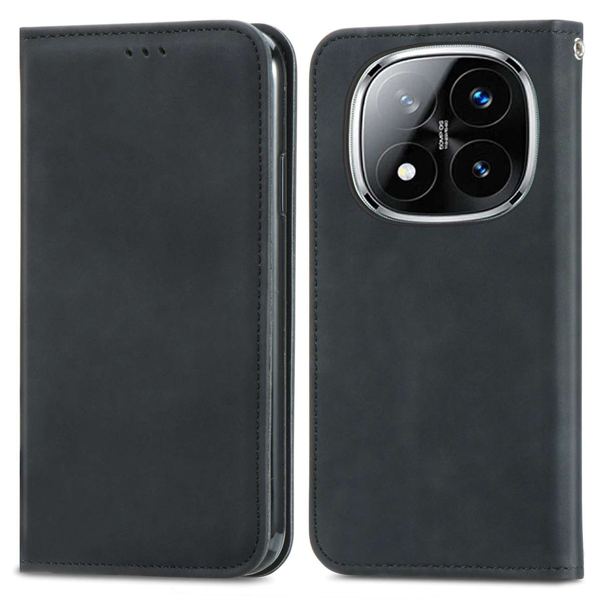 For Xiaomi Redmi Note 14 Pro+ 5G Retro Skin Feel Magnetic Flip Leather Phone Case(Black)
