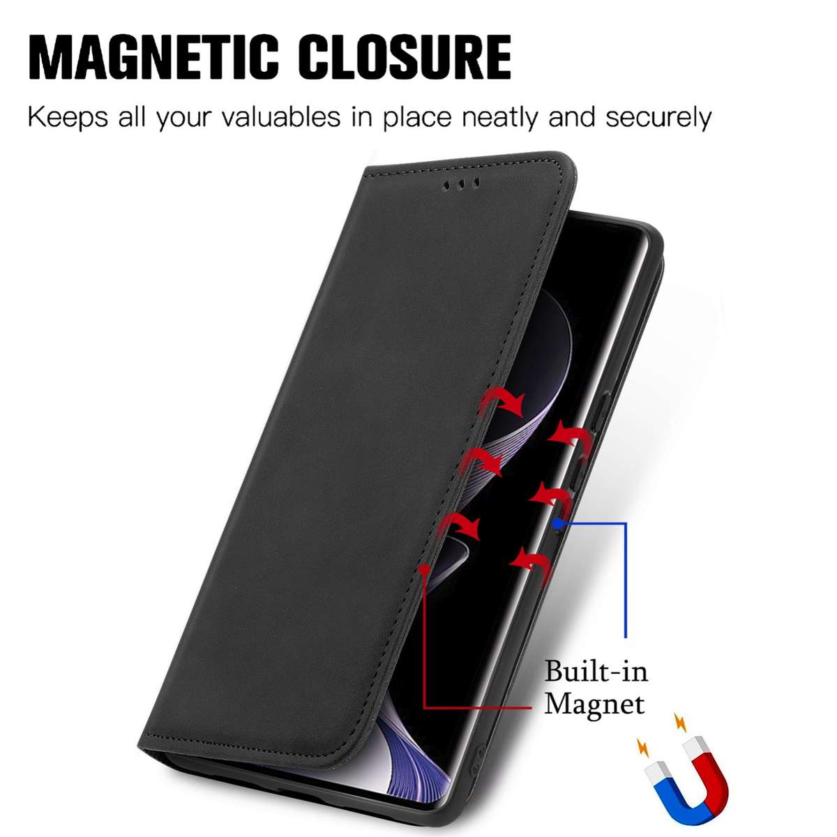 For Xiaomi Redmi Note 14 Pro+ 5G Retro Skin Feel Magnetic Flip Leather Phone Case(Black)