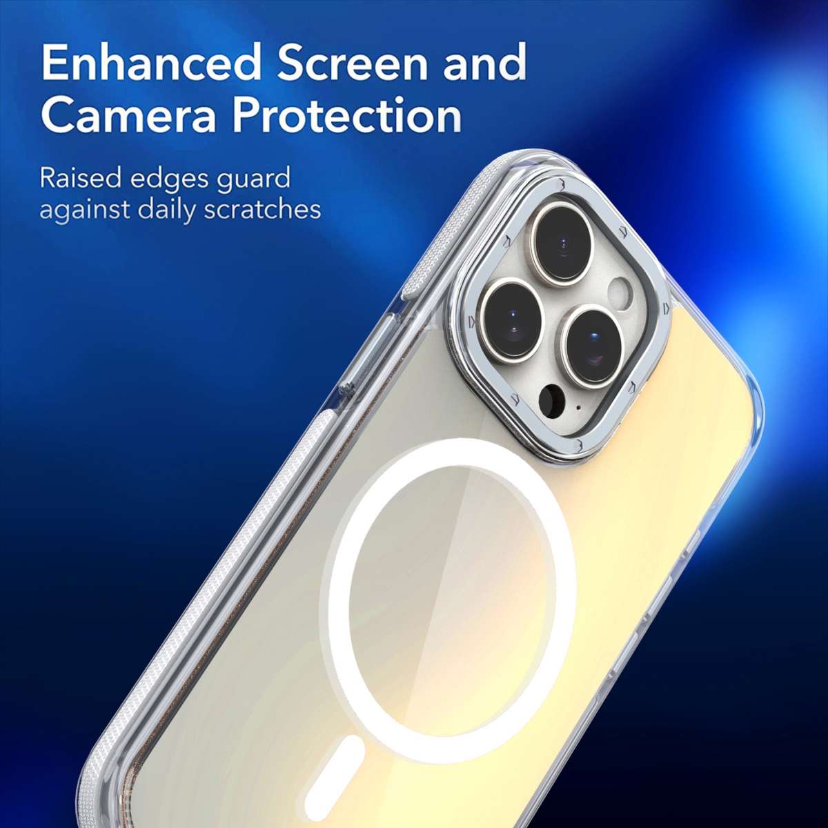 For iPhone 11 Pro Max Dual-Color Gradient Discolor MagSafe Phone Case(White)