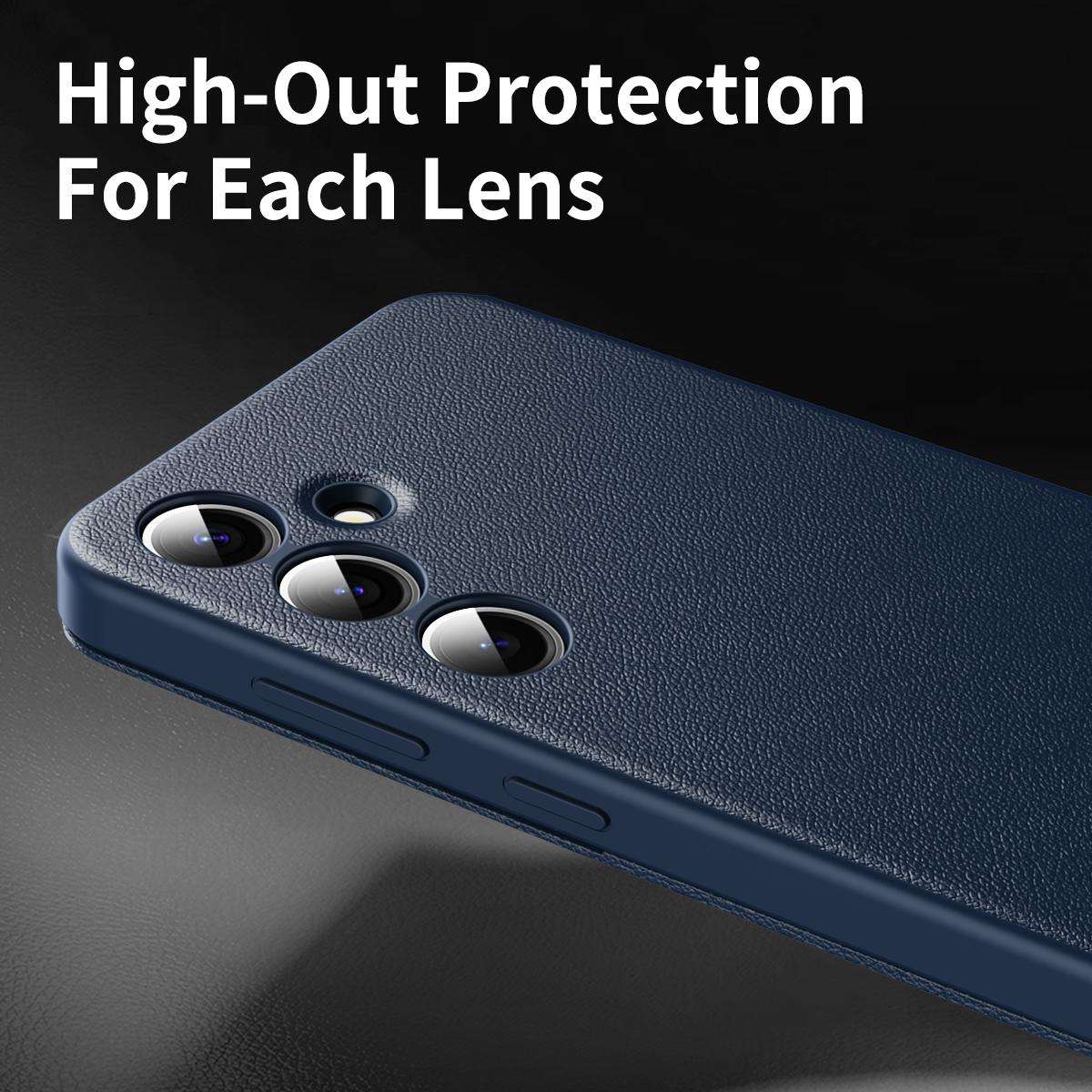 For Samsung Galaxy S25 5G Smart View Window Leather Phone Case with Card Slot(Blue)