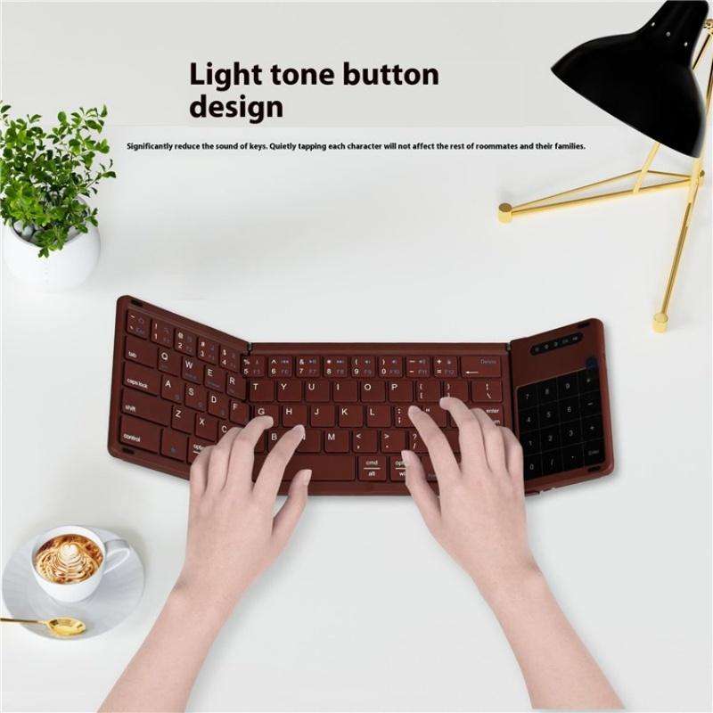 B077T Portable Foldable Wireless Bluetooth Keyboard With Touchpad