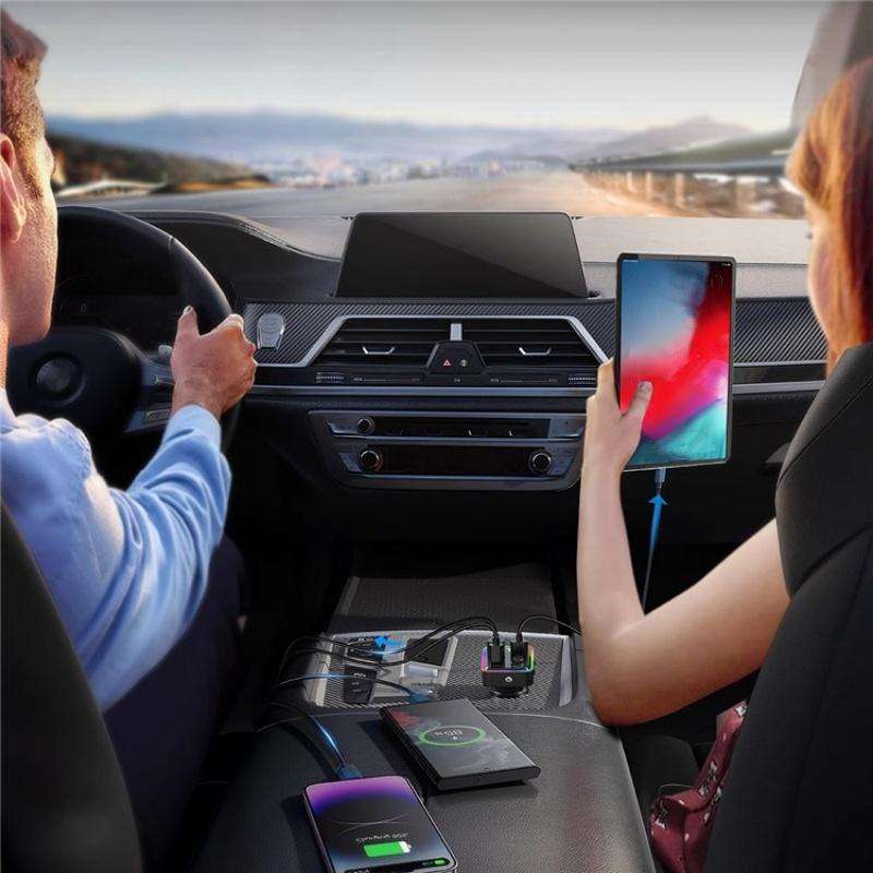 C71 3-in-1 PD 30W Cigarette Lighter Charger Adapter FM Transmitter Bluetooth Car Charger