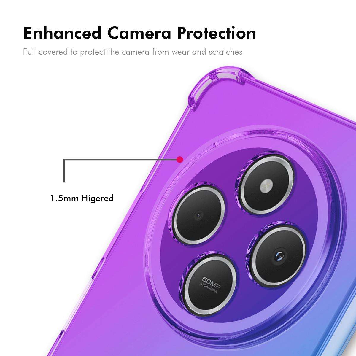 For Redmi 14C ENKAY Hat-Prince Gradient Airbag TPU Phone Case(Purple Gold)