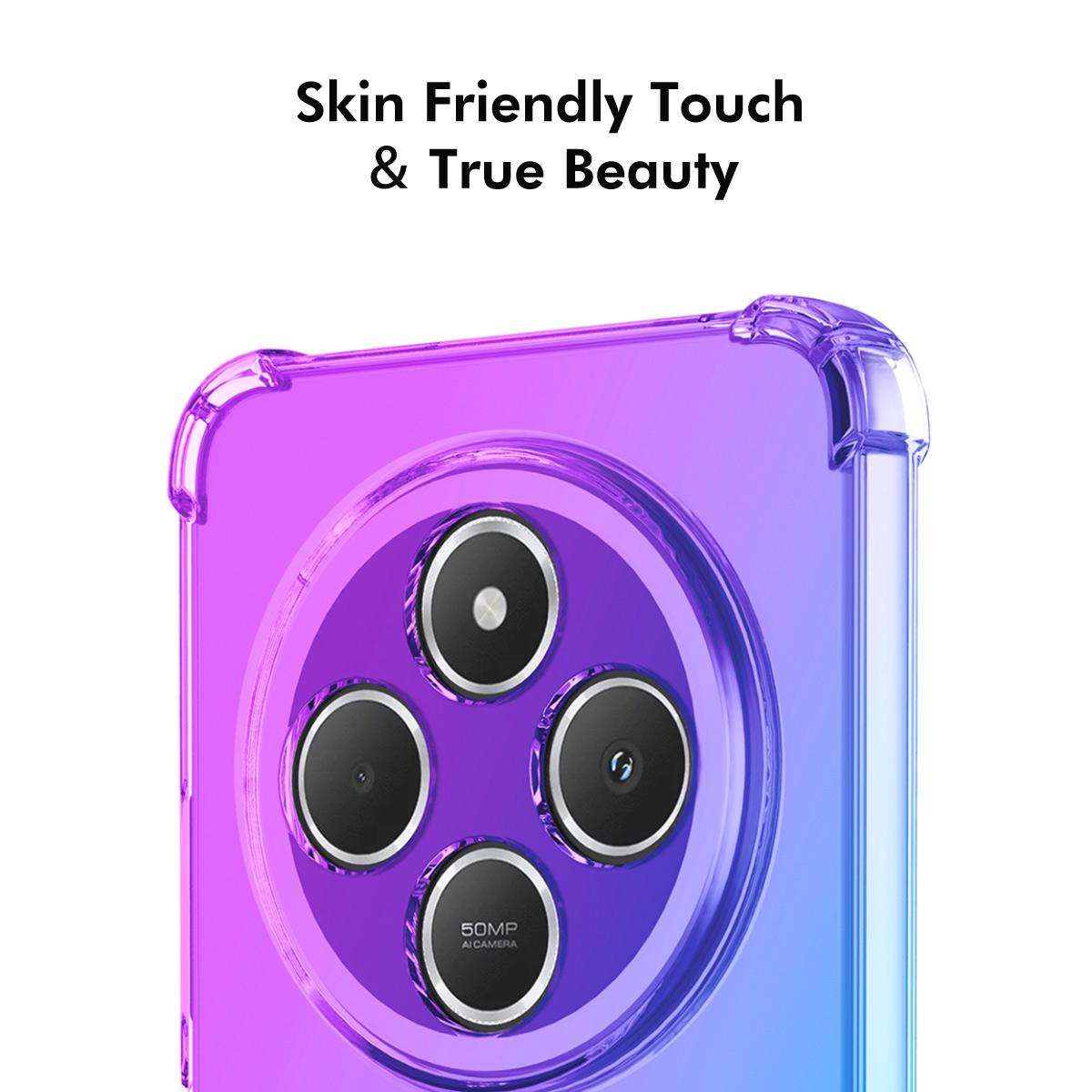 For Redmi 14C ENKAY Hat-Prince Gradient Airbag TPU Phone Case(Purple Gold)