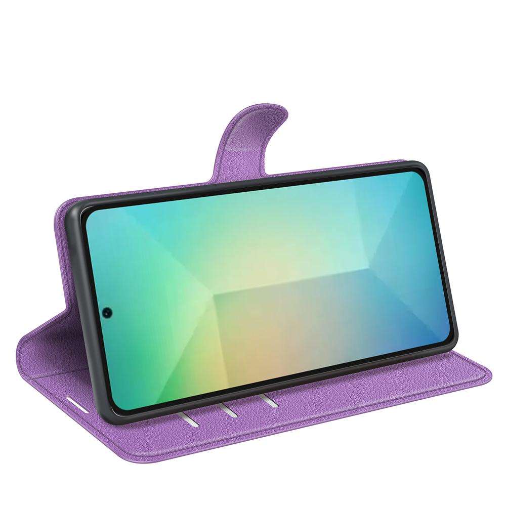 For Samsung Galaxy S25 5G Litchi Texture Horizontal Flip Leather Phone Case with Holder(Purple)