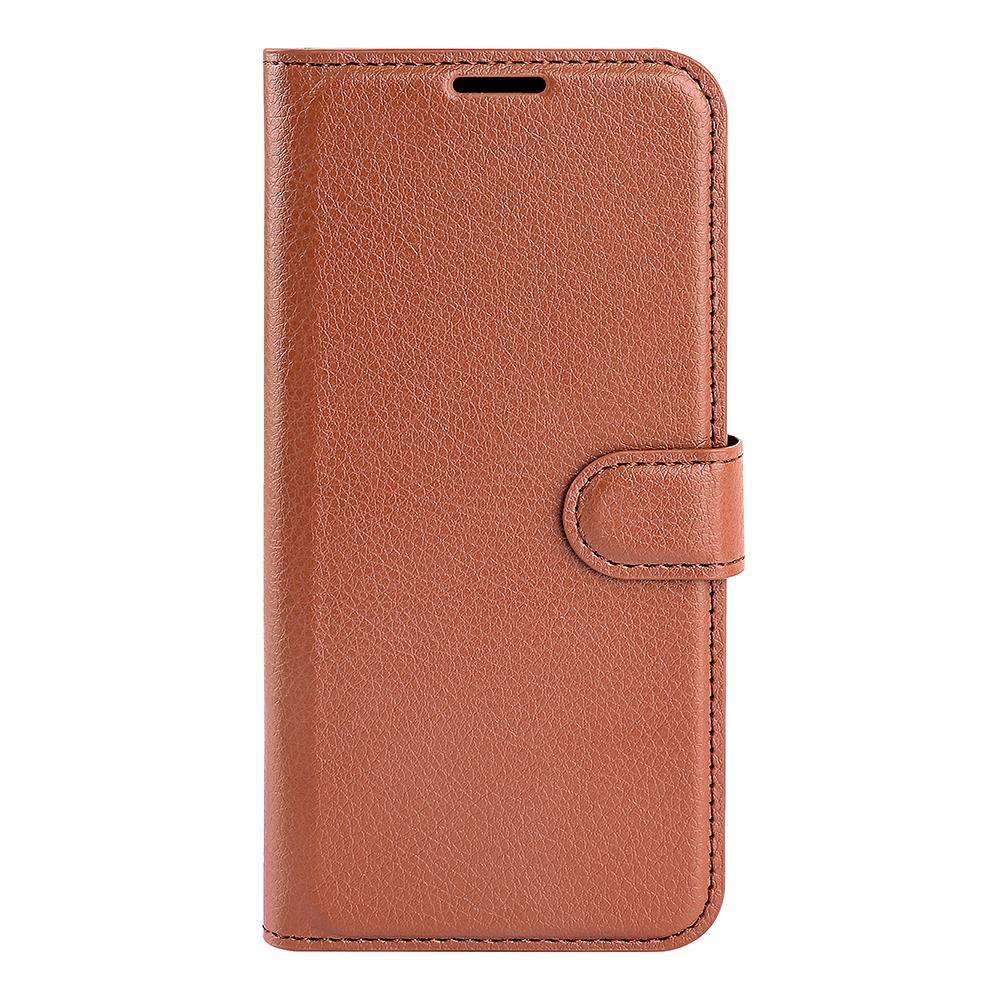 For Samsung Galaxy S25+ 5G Litchi Texture Horizontal Flip Leather Phone Case with Holder(Brown)